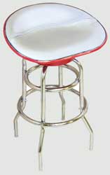 Farmall Tractor Seat Bar Stool (Silver Canvas)