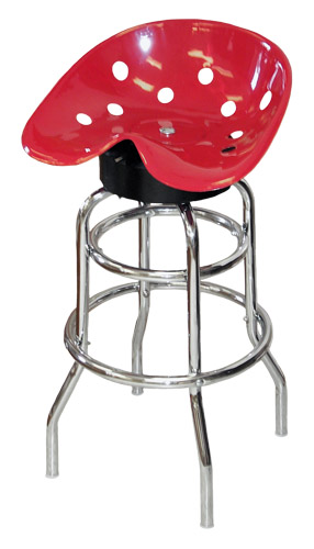 Steel Pan Tractor Seat Bar Stool (Red)