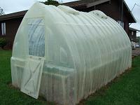 Simply Solar Greenhouse 8 x 15 model (back view)